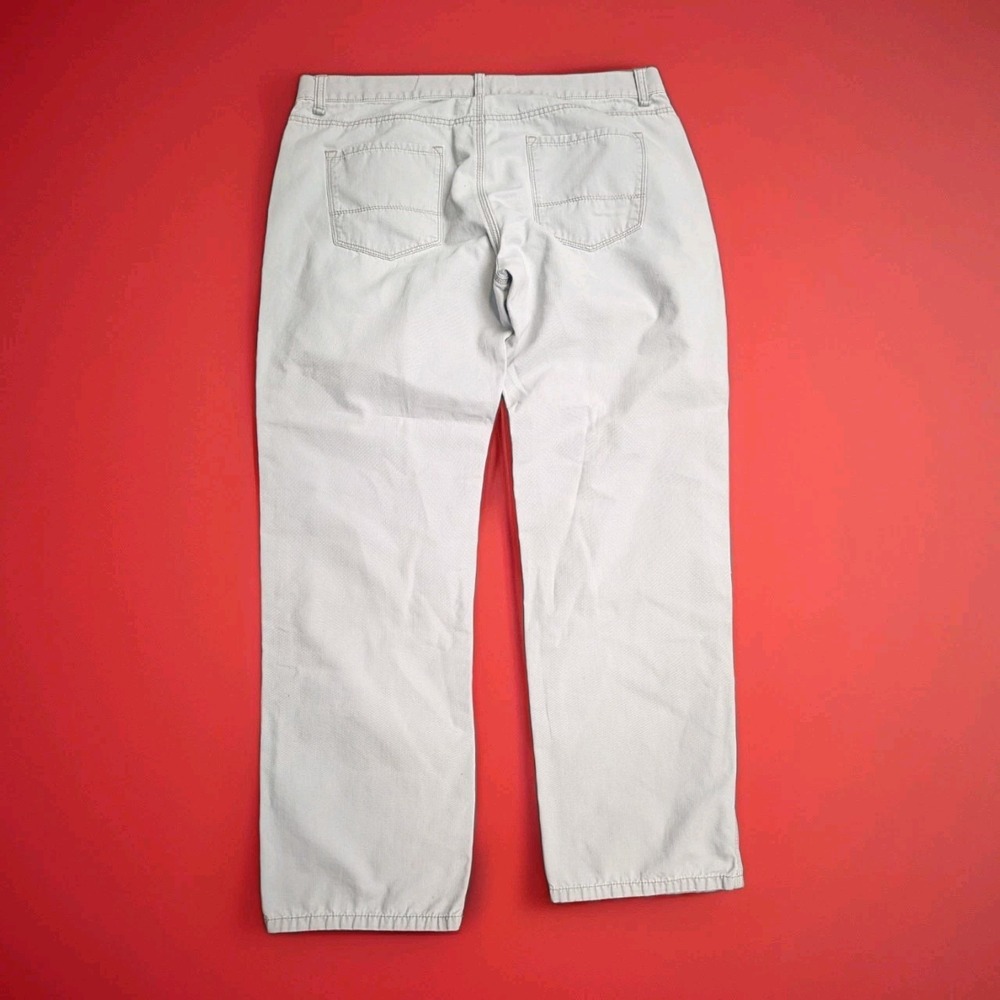 TOMMY HILFIGER Custom Fit Pants Men 36X30 (Tag 36/32) Straight Grey Casual Chino - Picture 3 of 11